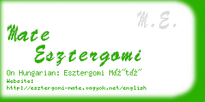mate esztergomi business card